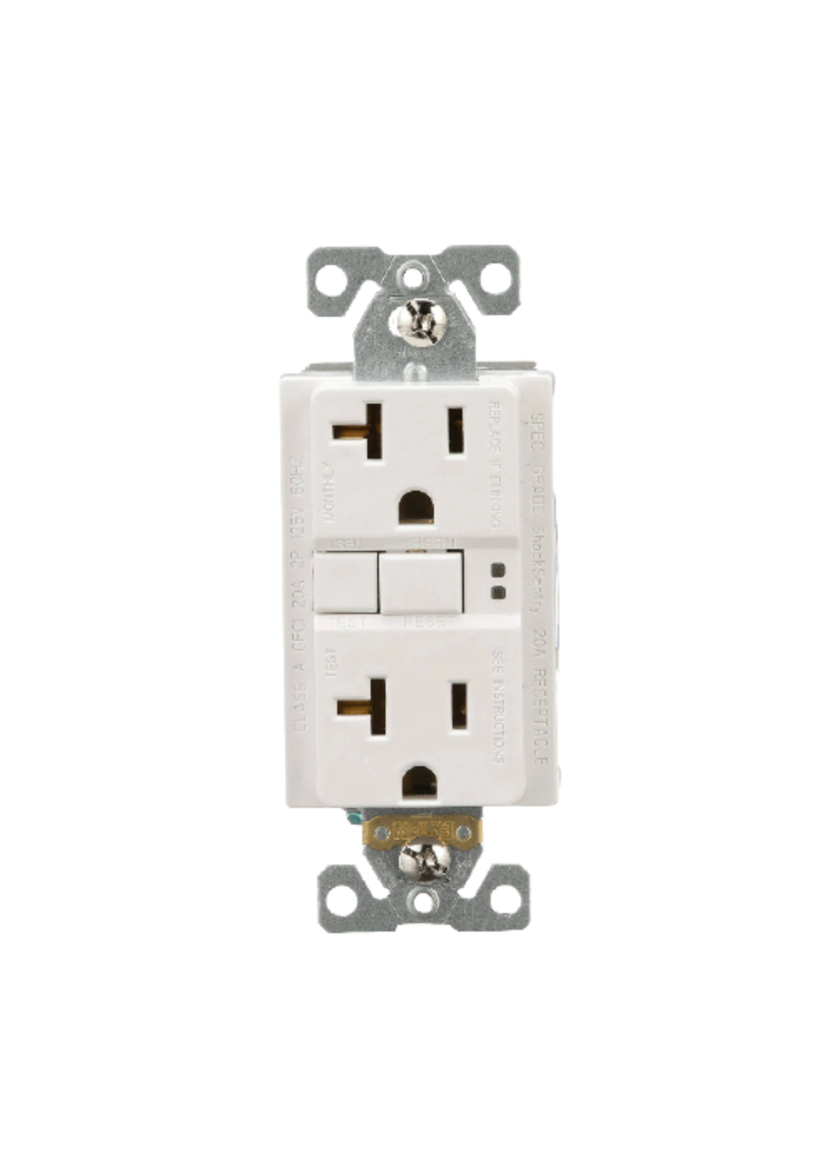 White EATON Wiring VGF20W 20Amp 2Pole 3Wire 125Volt Duplex Ground