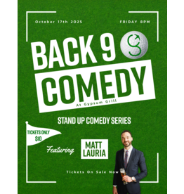 Matt Lauria Comedy @ Gypsum, 8p, 10/17/25