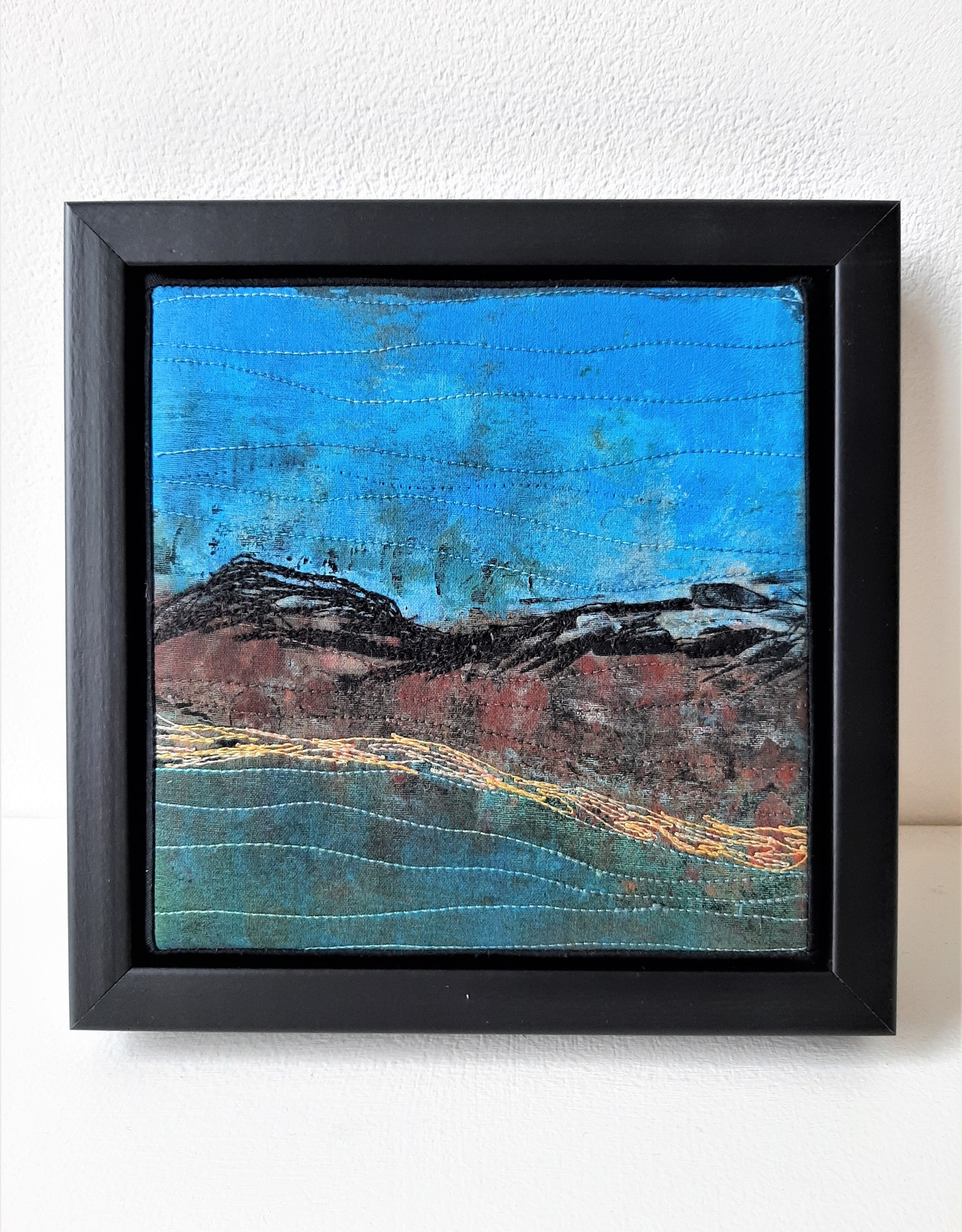 Stitched Monoprint Textile Landscape