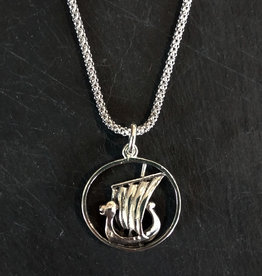 Sterling Viking Boat Necklace(82EP-74…$75)