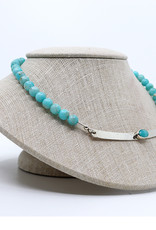 Sterling & Peru Amazonite Necklace