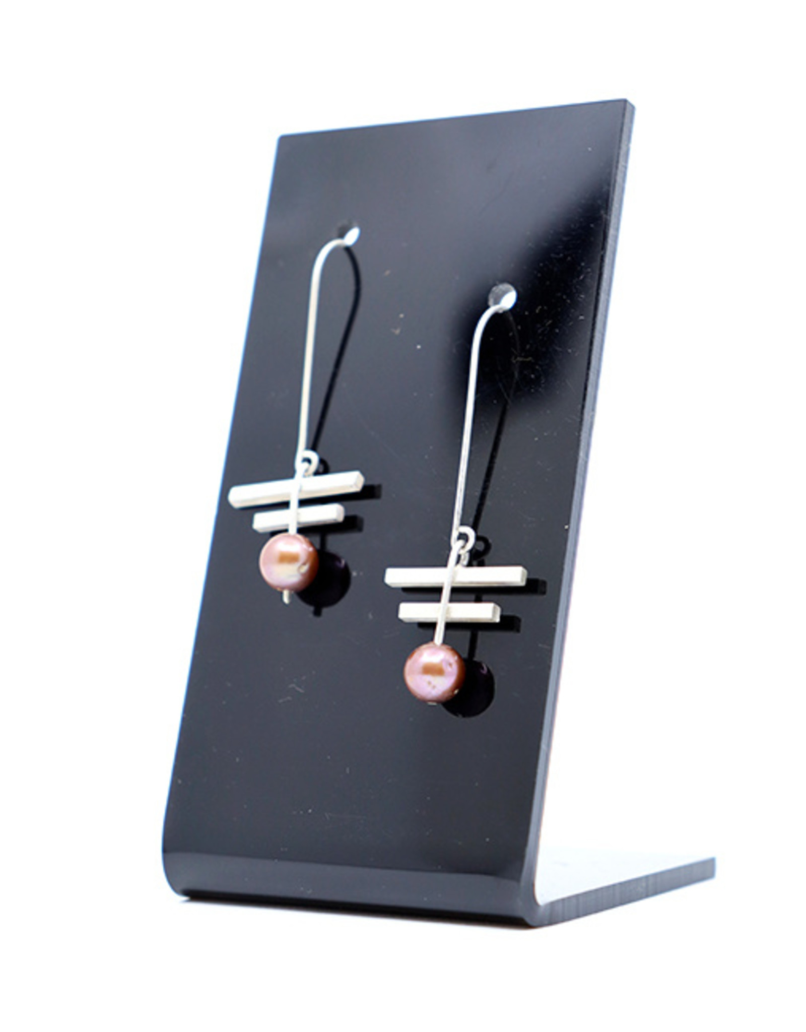 earrings sterling/copper pearls
