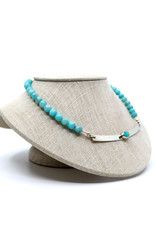 Sterling & Peru Amazonite Necklace