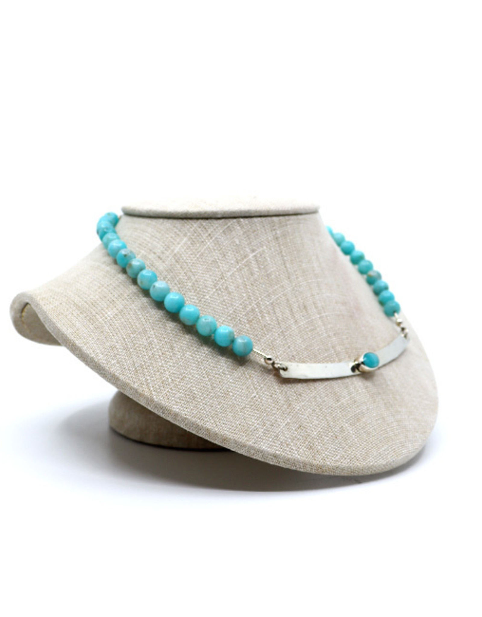 Sterling & Peru Amazonite Necklace