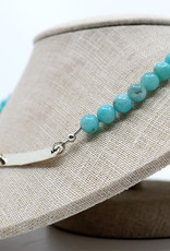 Sterling & Peru Amazonite Necklace