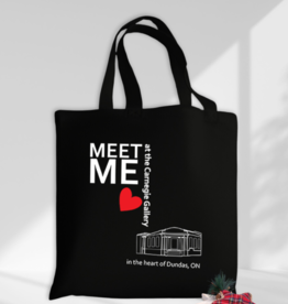 Meet Me at the Carnegie Gallery Tote Bag, Black, 15” W x 16” H