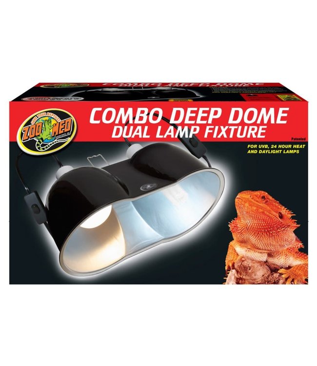 Zoo Med Deep Dome Combo Dual Lamp Fixture Large