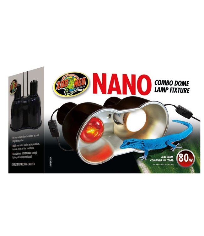 Zoo Med Nano Combo Dome Lamp Fixture 2 x 40 watts