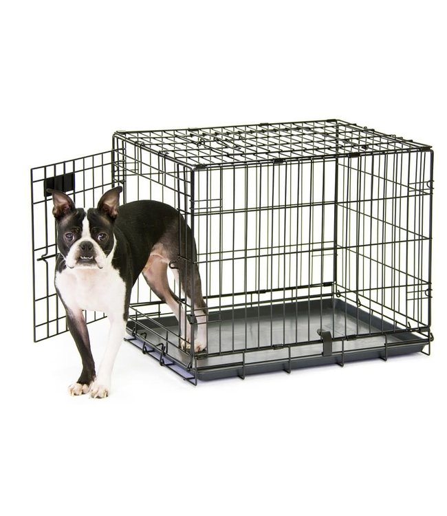 Tuff Crate TC200 Black Wire Crate with Divider for Dogs up to 25lbs (24in x 18in x 20in)