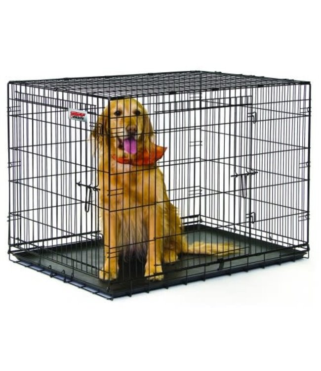 Tuff Crate TC400 Black Wire Crate with Divider for Dogs up to 70lbs (36in x 23in x 26in)