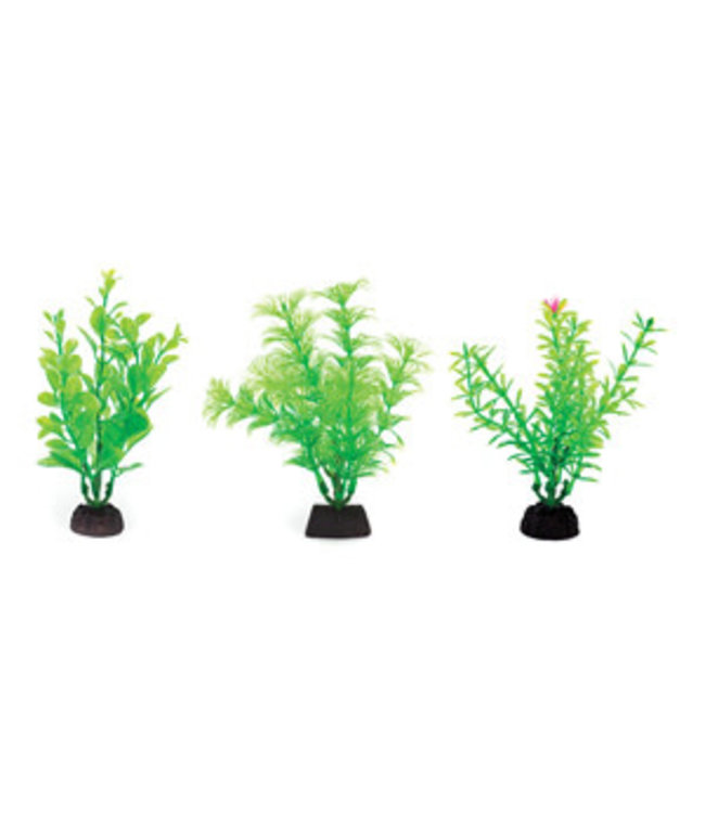 Penn-Plax AquaPlant 4in Green Assorted Plants 6pk