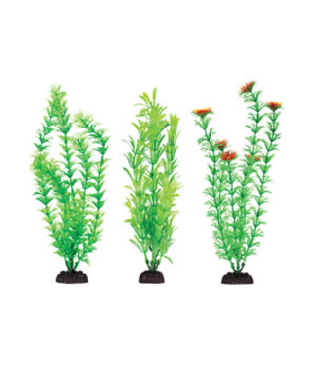Penn-Plax AquaPlant 12in Green Assorted Plants 6pk