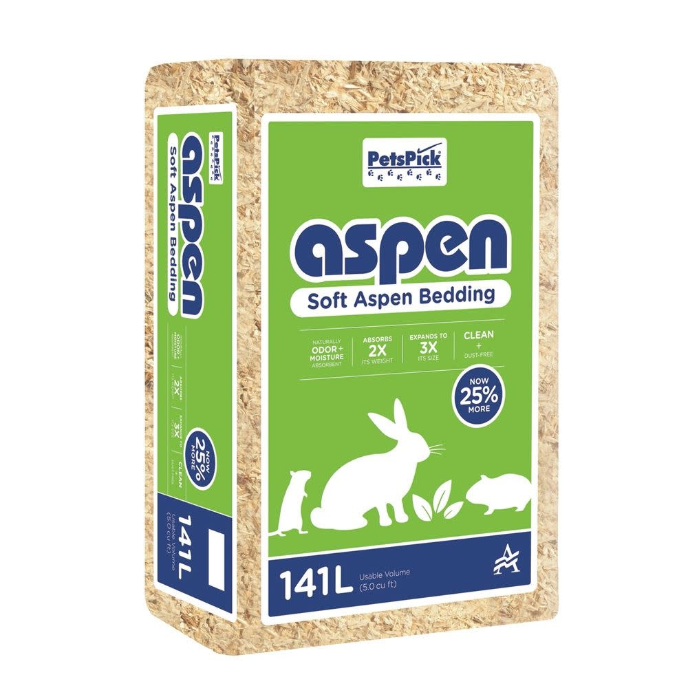 Pets Pick Soft Aspen Bedding for Smal Animals 24L (6) Southwest Pet