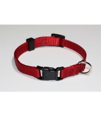 Ak-9 Adjustable Nylon Collar 3/8in x 8-14in Red