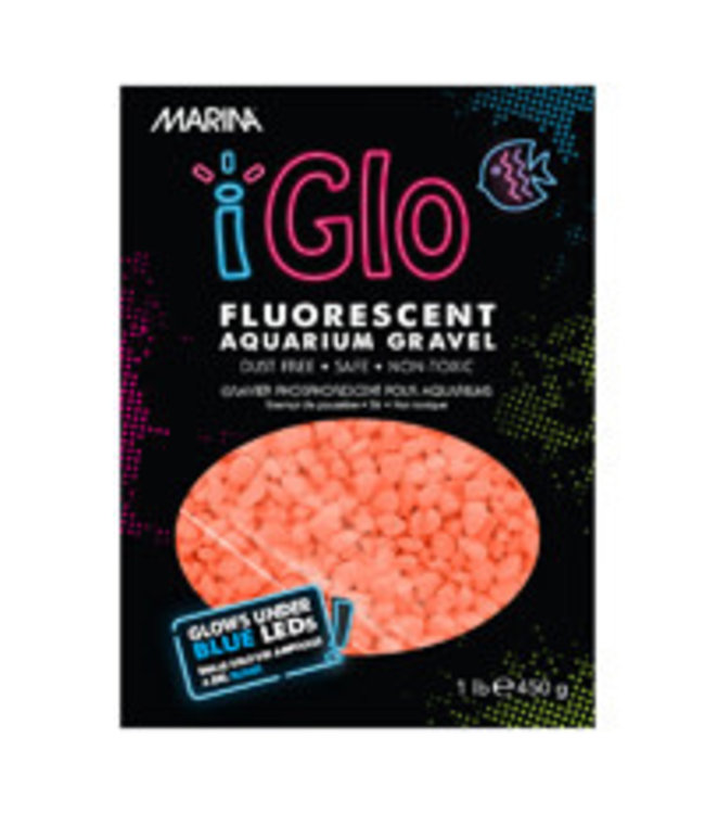 Marina iGlo Fluorescent Aquarium Gravel Orange 450 g