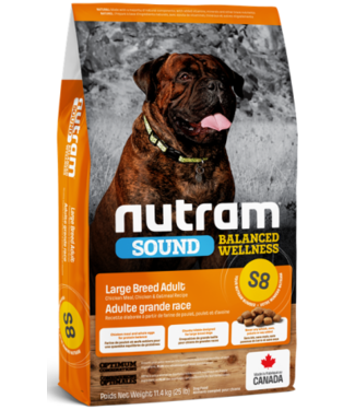 Nutram S8 Sound Balanced Wellness Adult Dog Large Breed 11.4kg