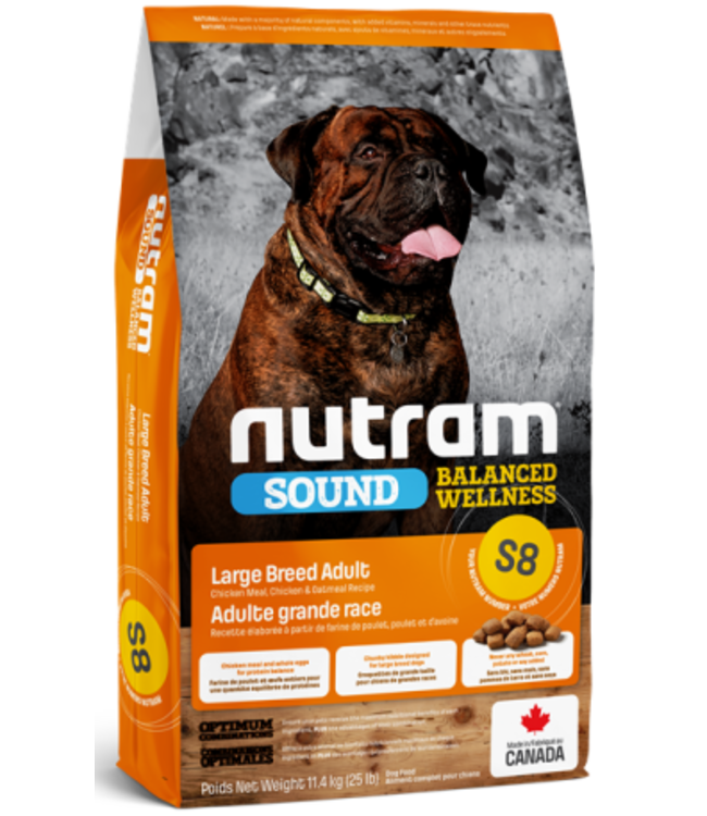 Nutram S8 Sound Balanced Wellness Adult Dog Large Breed 11.4kg