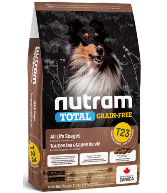 Nutram T23 Total Grain Free Adult Dog Food 11.4kg