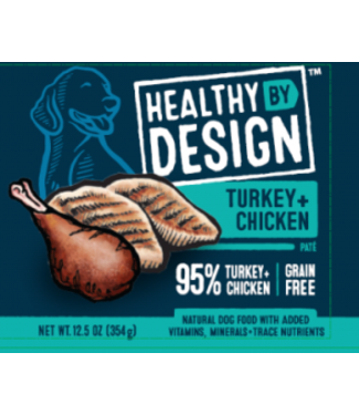 Healthy By Design Turkey & Chicken Pate for Dogs 354g (12.5 oz)