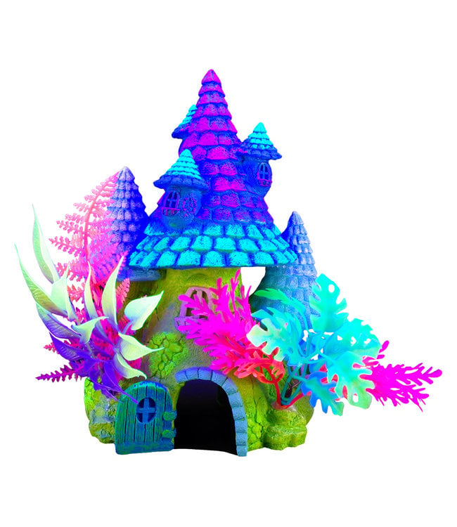 Marina iGlo Fantasy House with Plants 8in
