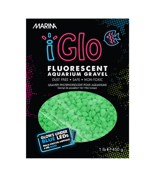 Marina iGlo Fluorescent Aquarium Gravel Green 450g