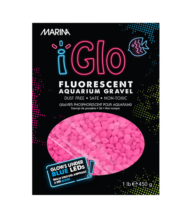 Marina iGlo Fluorescent Aquarium Gravel Pink 450 g