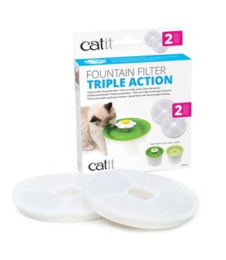 Catit 2.0 Triple Action Fountain Filter 2 Pack