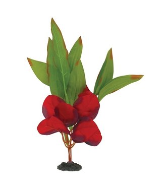 Marina Naturals Red & Green Sword Leaf Silk Plant Medium 9-10in