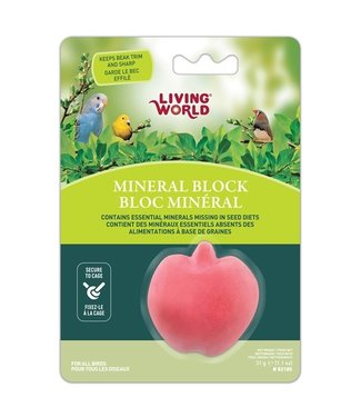 Living World Mineral Block for Parakeets Red Apple 31g (1.1 oz)