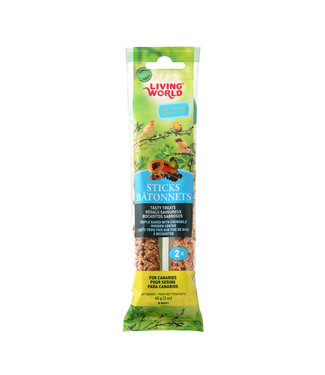 Living World Canary Sticks Fruit Flavour 60g 2pk