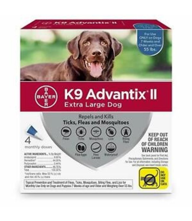 K9 Advantix II for X-Large Dogs Over 25kg 4pk