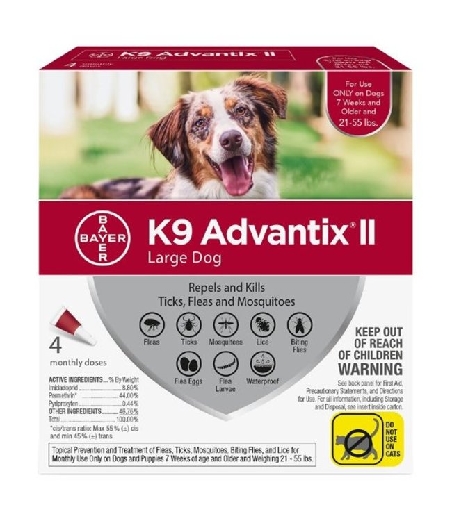 K9 Advantix II for Large Dogs 11 to 25kg  4pk