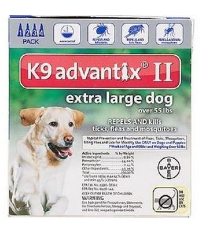 K9 Advantix II for X-Large Dogs Over 25kg (4.0ml) 2pk