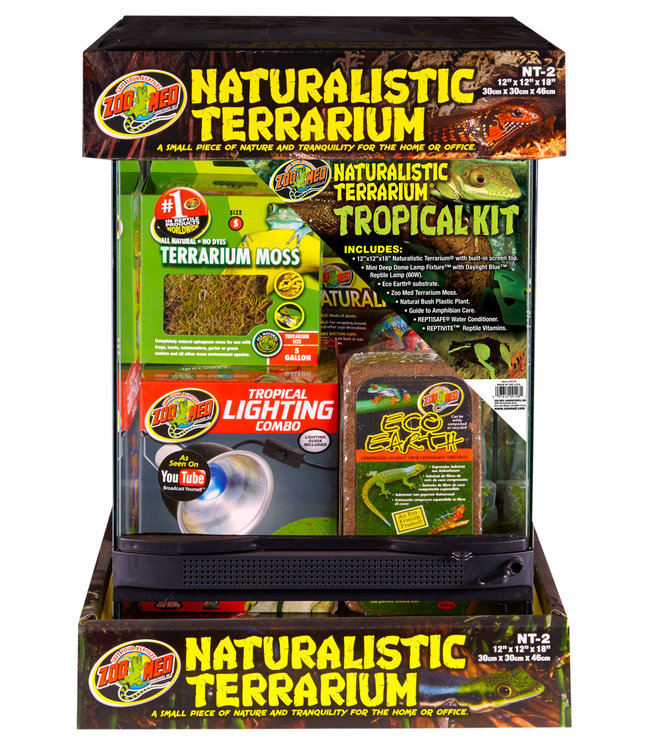Zoo Med Naturalistic Tropical Terrarium Kit 12in x12in x18in