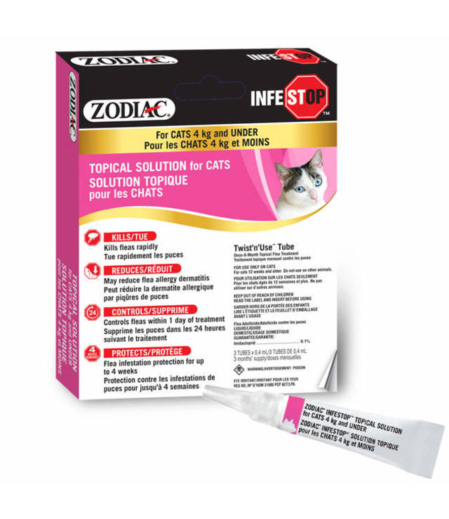 Zodiac Infestop Adulticide for Cats 4 kg and under