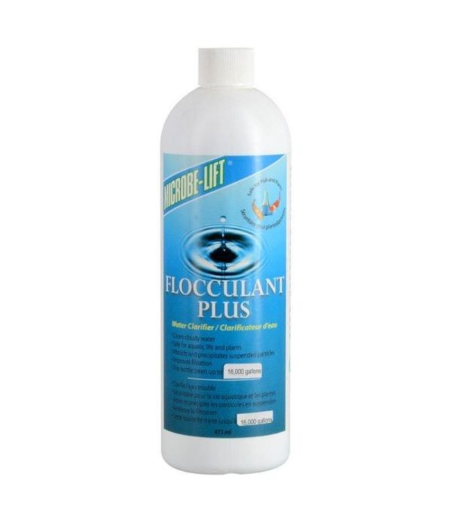 Microbe-Lift Flocculant Plus Water Clarifier Treats 16000 Gallons 473ml