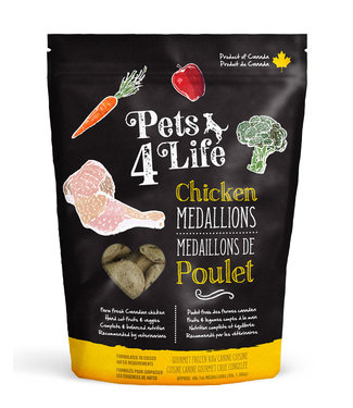 Pets4Life Raw Medallions for Dogs 1.36kg (3 lb) Pouch (Approximately 48 x 1oz Medallions)