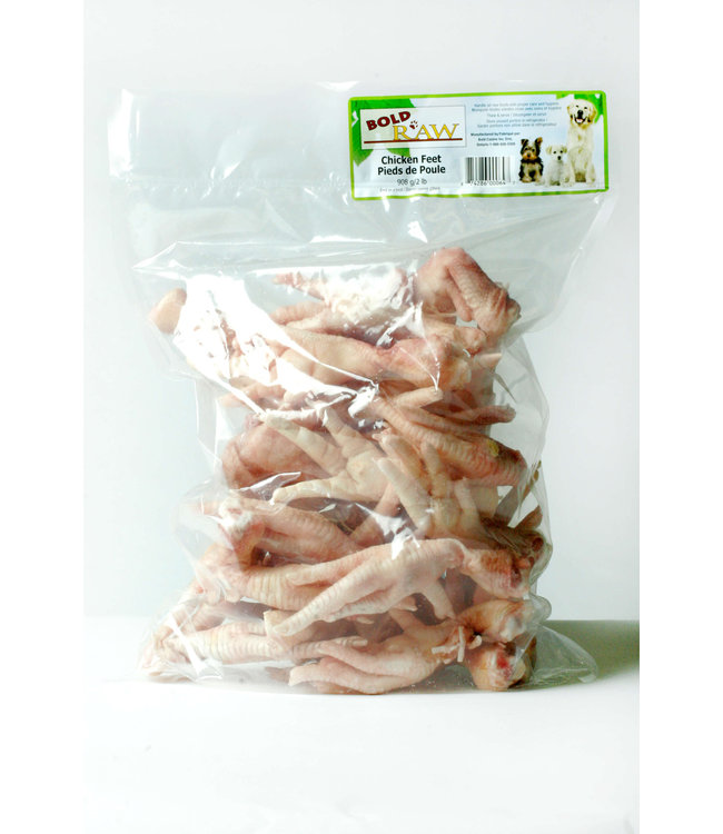 Bold by Nature Raw Frozen Whole Chicken Feet for Dogs 2 lbs