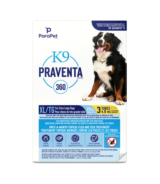 Praventa 360 Flea & Tick Treatment Extra Large Dogs over 25 kg