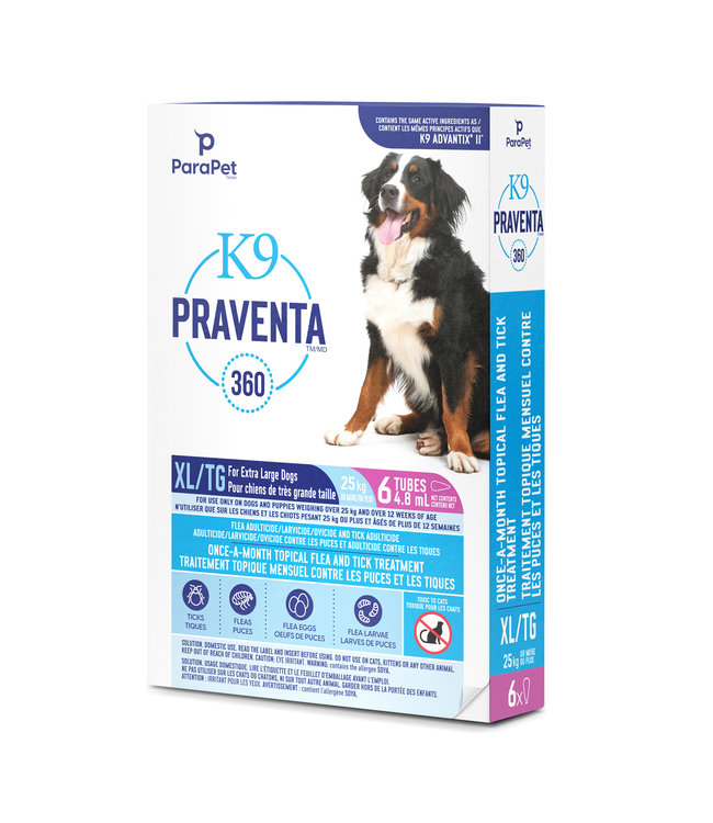 K9 Praventa 360 Flea & Tick Treatment Extra Large Dogs over 25 kg