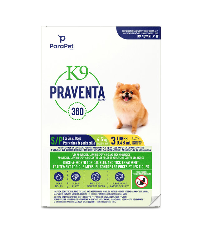 Praventa 360 Flea & Tick Treatment Small Dogs up to 4.5 kg