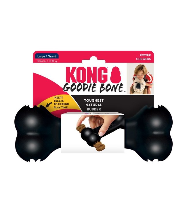 Kong Extreme Goodie Bone Large Durable Natural Rubber Toy for Dogs