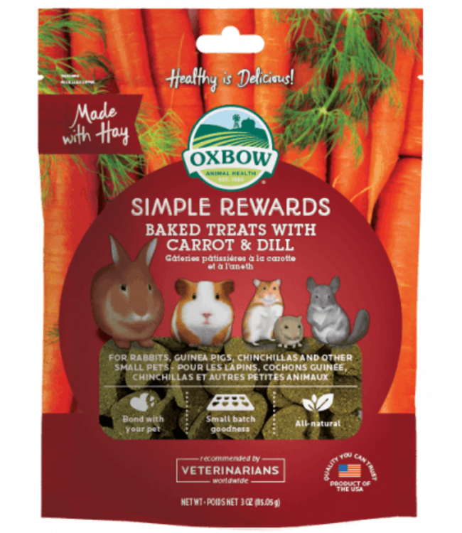 Oxbow Simple Rewards Baked Treats Carrots with Dill 85g