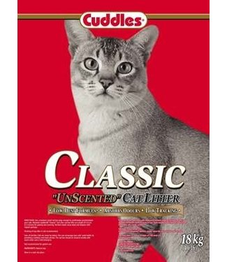 Cuddles Classic Unscented Cat Litter 18kg (39.7 lb)