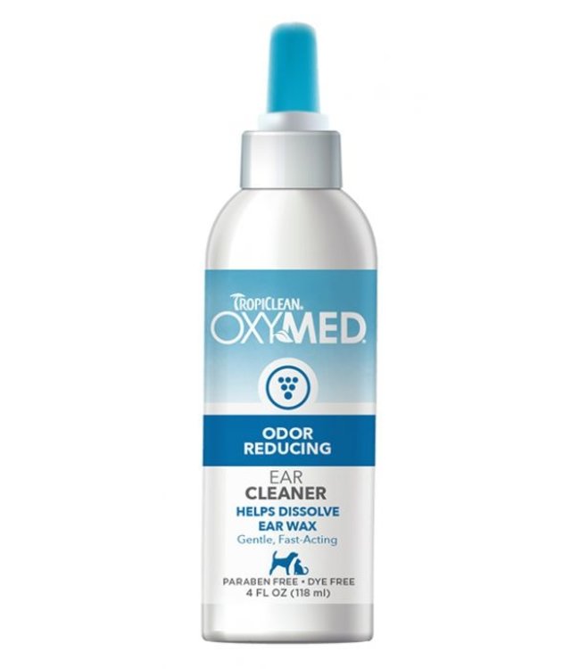 TropiClean Oxymed Odour Reducing Ear Cleaner for Dogs & Cats 118ml
