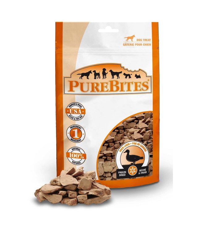 PureBites Raw Freeze Dried Duck Treat for Dogs 74 g (2.6 oz)