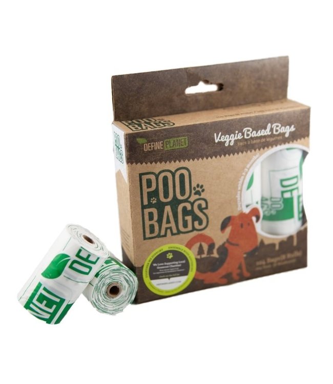 Define Planet Poop Bags Veggie (Compostable) Refill Rolls 8pk