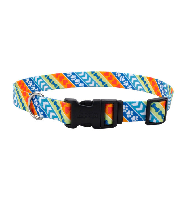 Coastal Styles Adjustable Collar for Dogs Resolve Print 5/8 in x 10-14 in