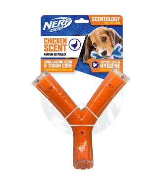 Nerf Dog Scentology Wishbone - Chicken Scent - Orange - 21 cm (8.3 in)