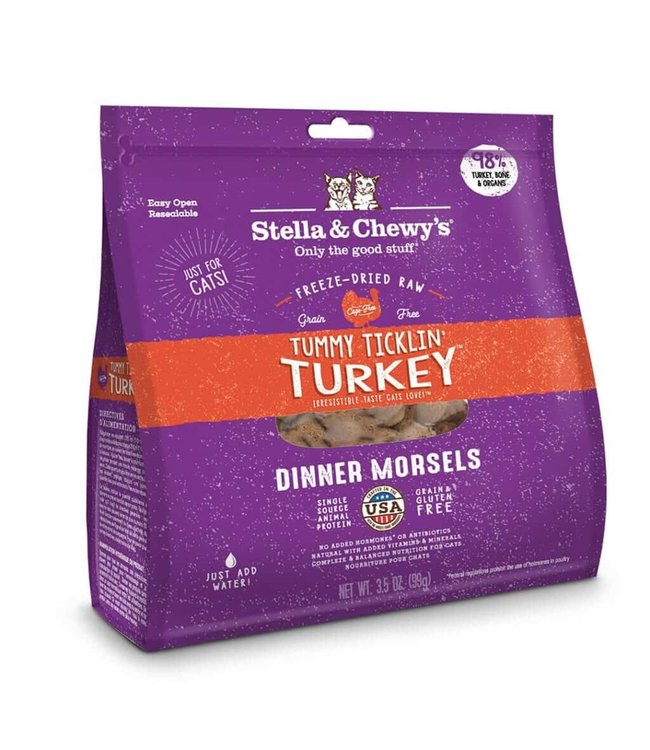 Tummy Ticklin' Turkey Freeze-Dried Raw Dinner Morsels Cat Food